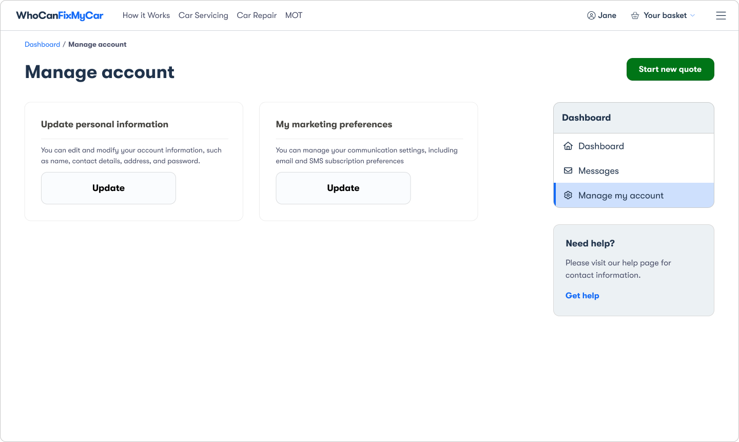 Driver Dashboard — Desktop view 8