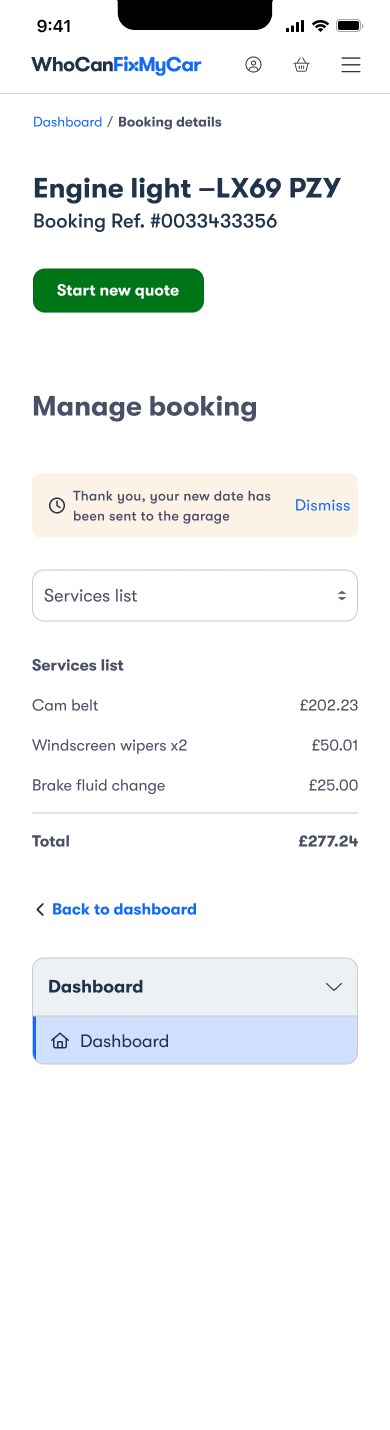 Driver Dashboard — Mobile view 10