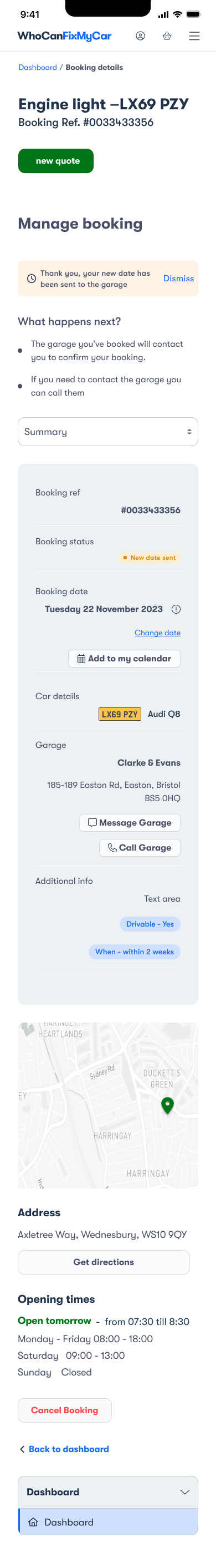 Driver Dashboard — Mobile view 7